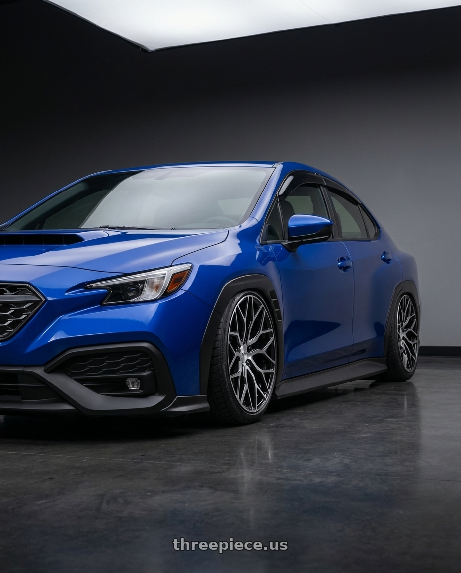 2024 Subaru WRX with Niche 1PC M262 MAZZANTI 5X114.3 19X8.5 +35 GLOSS BLACK BRUSHED FACE wheels