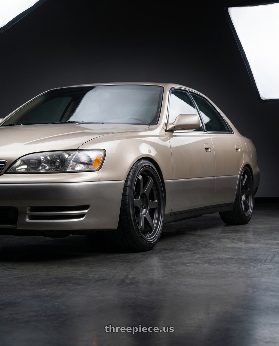 1993 Lexus ES300 Light Gold with 9six9 SIX-1 5x114.3 17X8 +35 Carbon Gray wheels