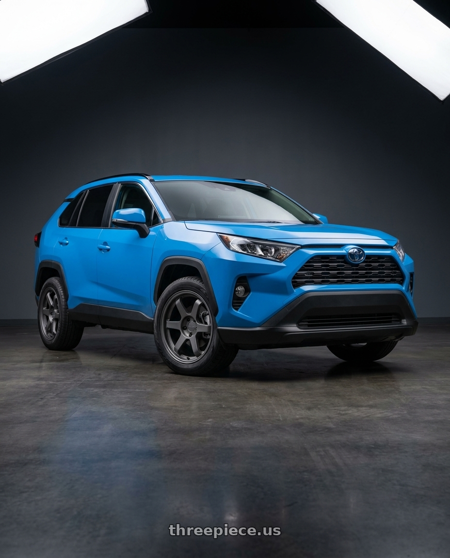 2019 Toyota RAV4 with 9six9 SIX-1 5x114.3 17X8 +35 Carbon Gray wheels