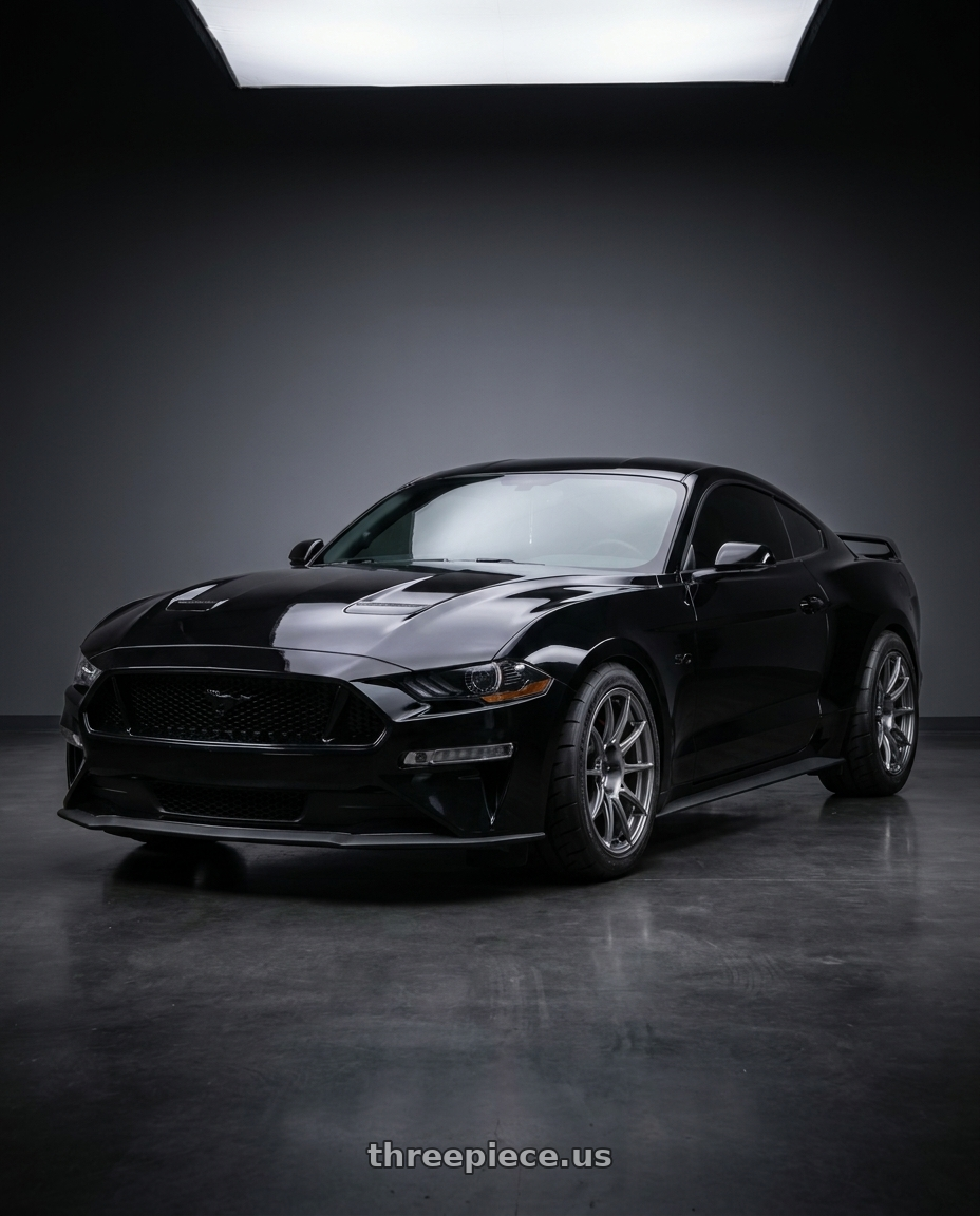 2020 ford mustang with Ssr Gtx01 5x114.3 18x10.5+22  DARK SILVER wheels