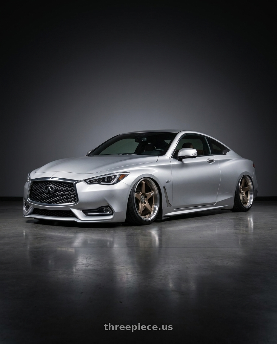 2020 Infiniti Q60 with ESR Wheels APEX SERIES AP5 5x114.3 19x9.5 +22 Matte Bronze wheels