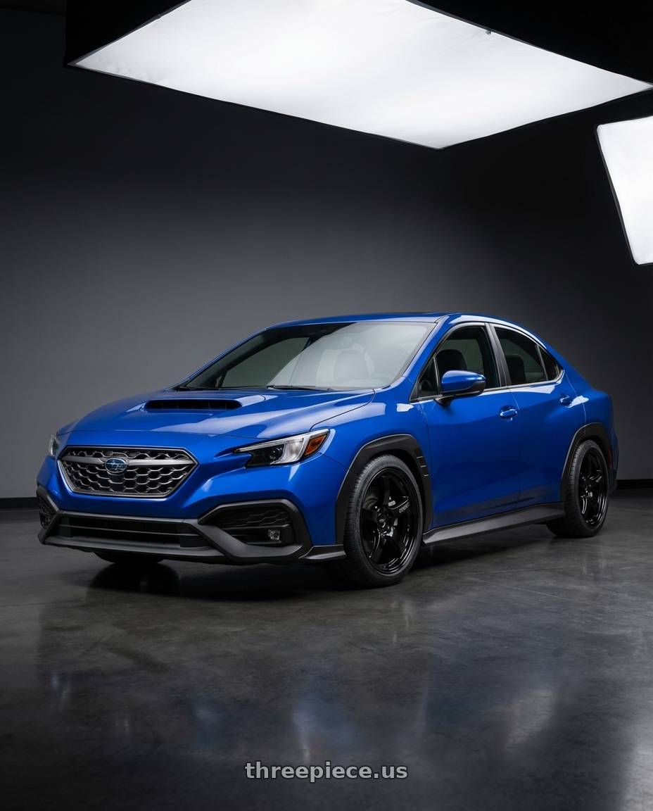 2024 Subaru WRX with Gram Lights 57CR 5x114.3 18x9.5+12 Glossy Black wheels