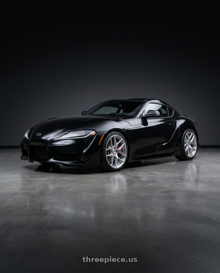 2022 Toyota GR Supra with MRR FS1 5x112 18x9.5  +25 Brushed Clear wheels
