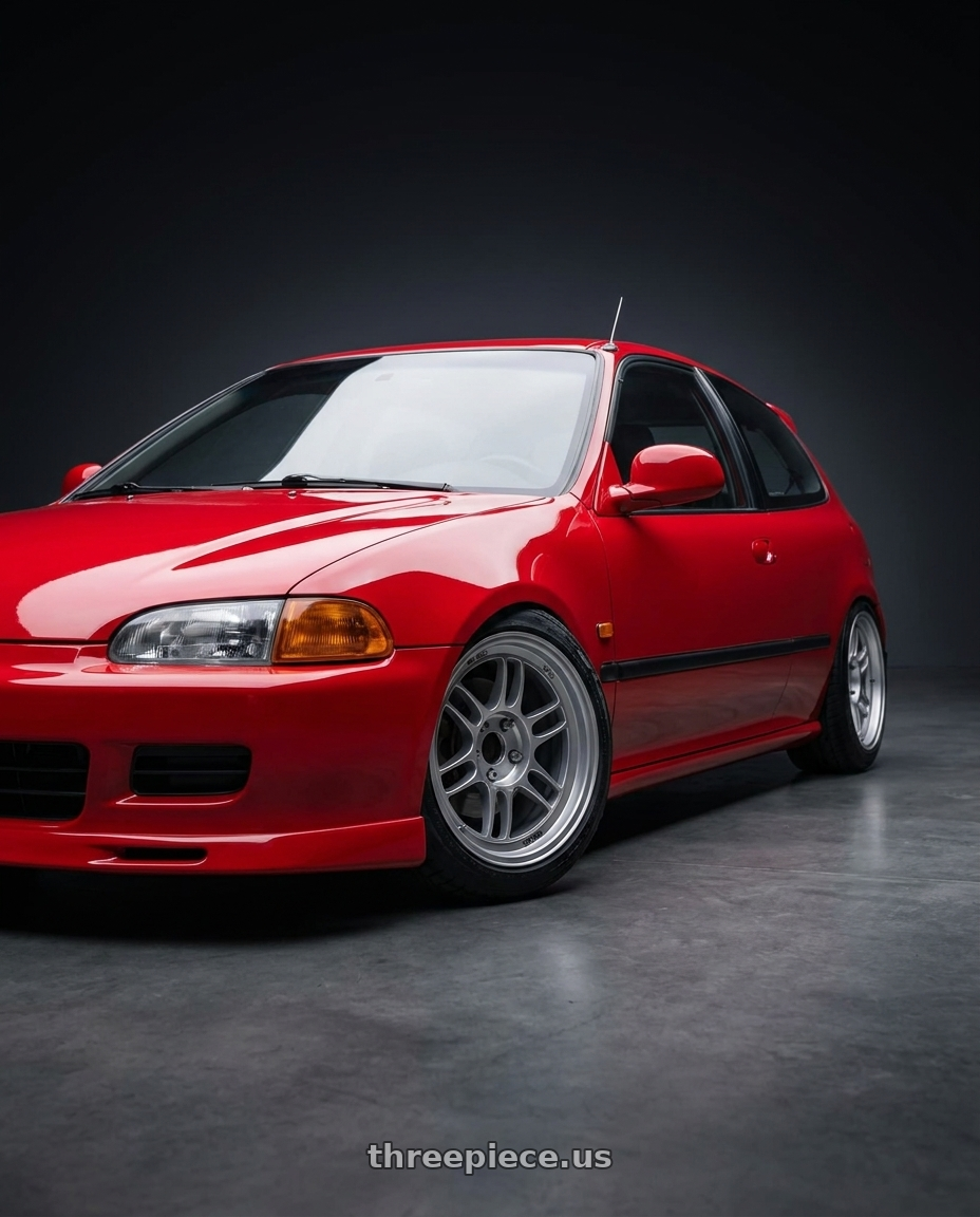 1992 CIVIC EG with Enkei RPF1 4x100 15x7+35 Silver wheels