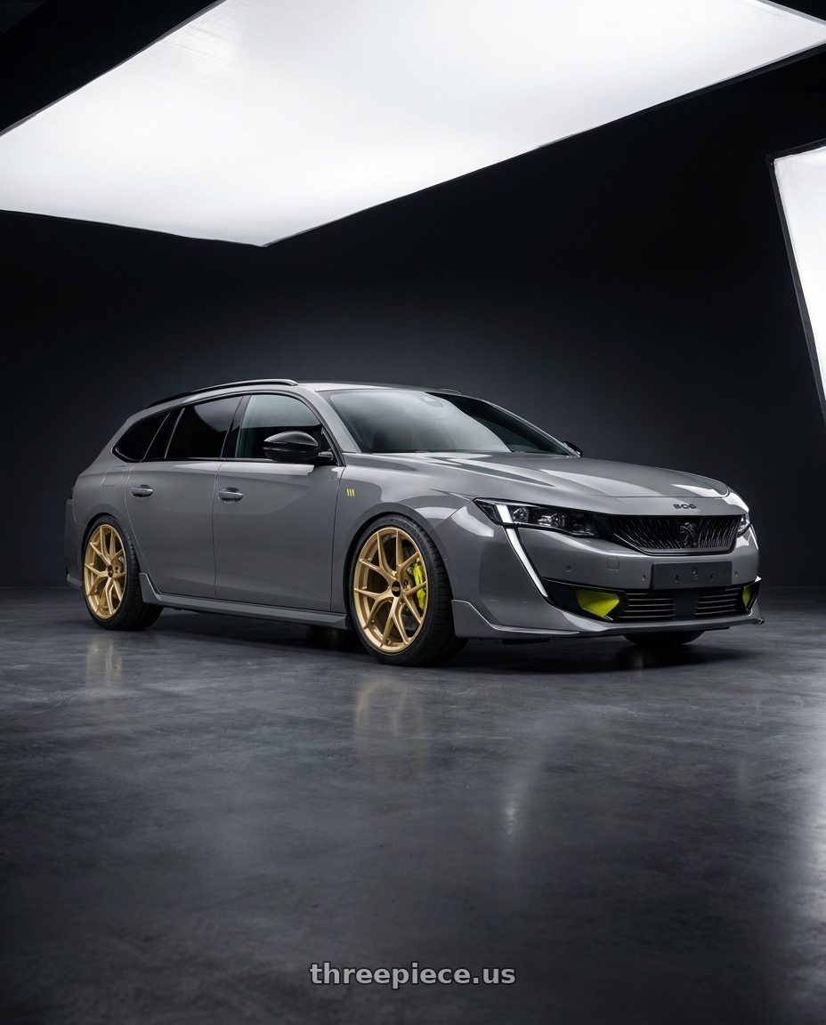 2022 Peugeot 508 SW PSE with BBS FI-R 5x120 19x9.5+22 Gold wheels