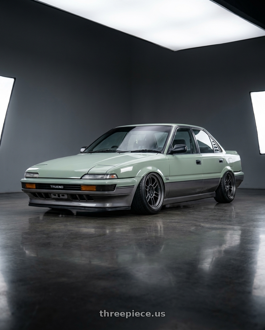 1990 TOYOTA COROLLA AE92 Truneo  with Enkei RPF1 4x100 15x8+28 Gunmetal wheels