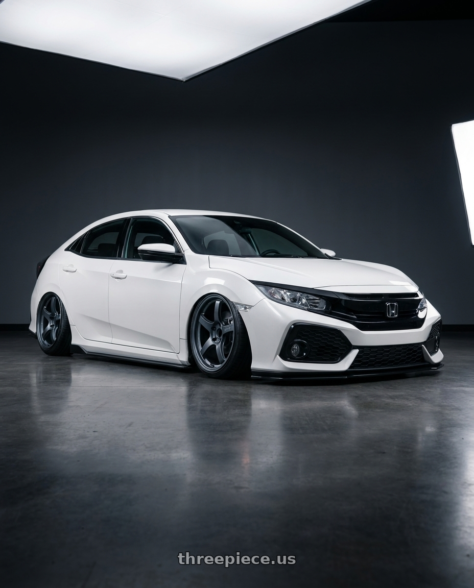 2019 Honda Civic with Gram Lights 57CR 5x114.3 19x10.5+35 Gunblue II wheels