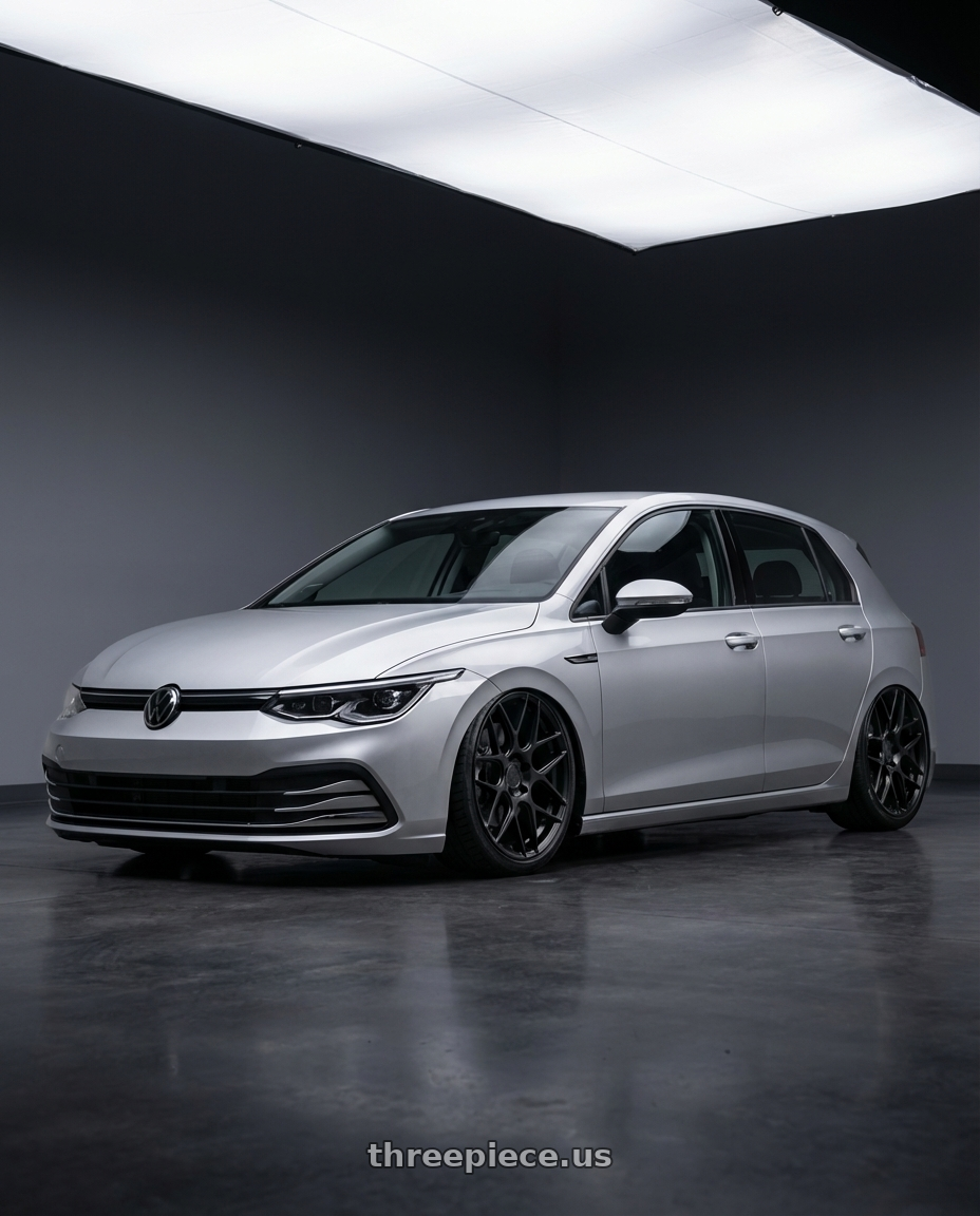 2024 Volkswagen Golf R MK8 with Aodhan AFF2 5x112 19x9.5+35 Matte Black wheels