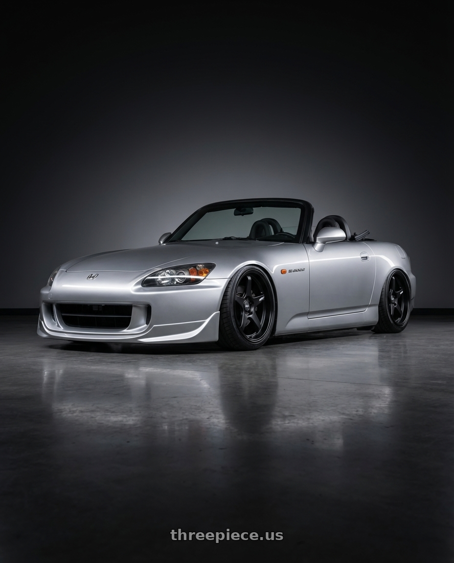 2009 Honda S2000 with ESR Wheels APEX SERIES AP5 5x114.3 18x9.5 +22 Matte Black wheels