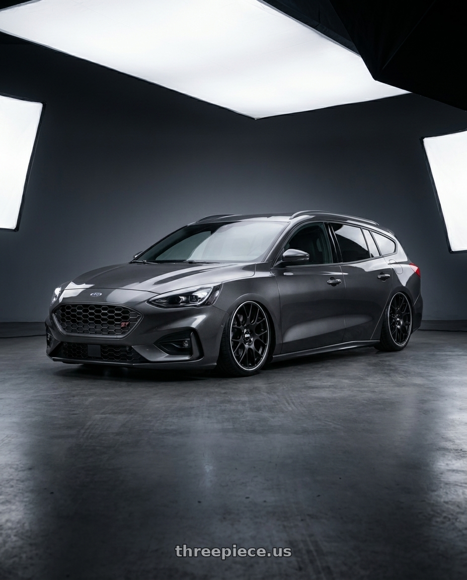 2023 Focus st wagon with BBS CH-R 5x112 18x8.5 +38 Satin Black Polished Rim Protector wheels