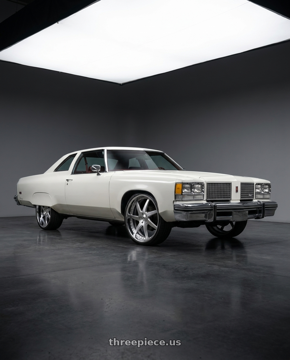 1976 Oldsmobile 98 Regency  with Amani Devine 5X127 26x10 +5 Brush center Chrome lip wheels