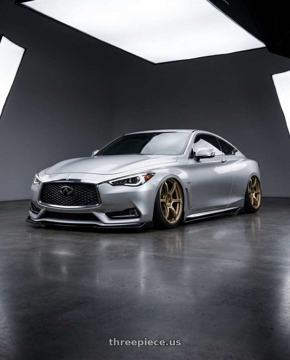 2020 Infiniti Q60 with Advan RGIII 5x114.3 19x9.0+25 Gold wheels