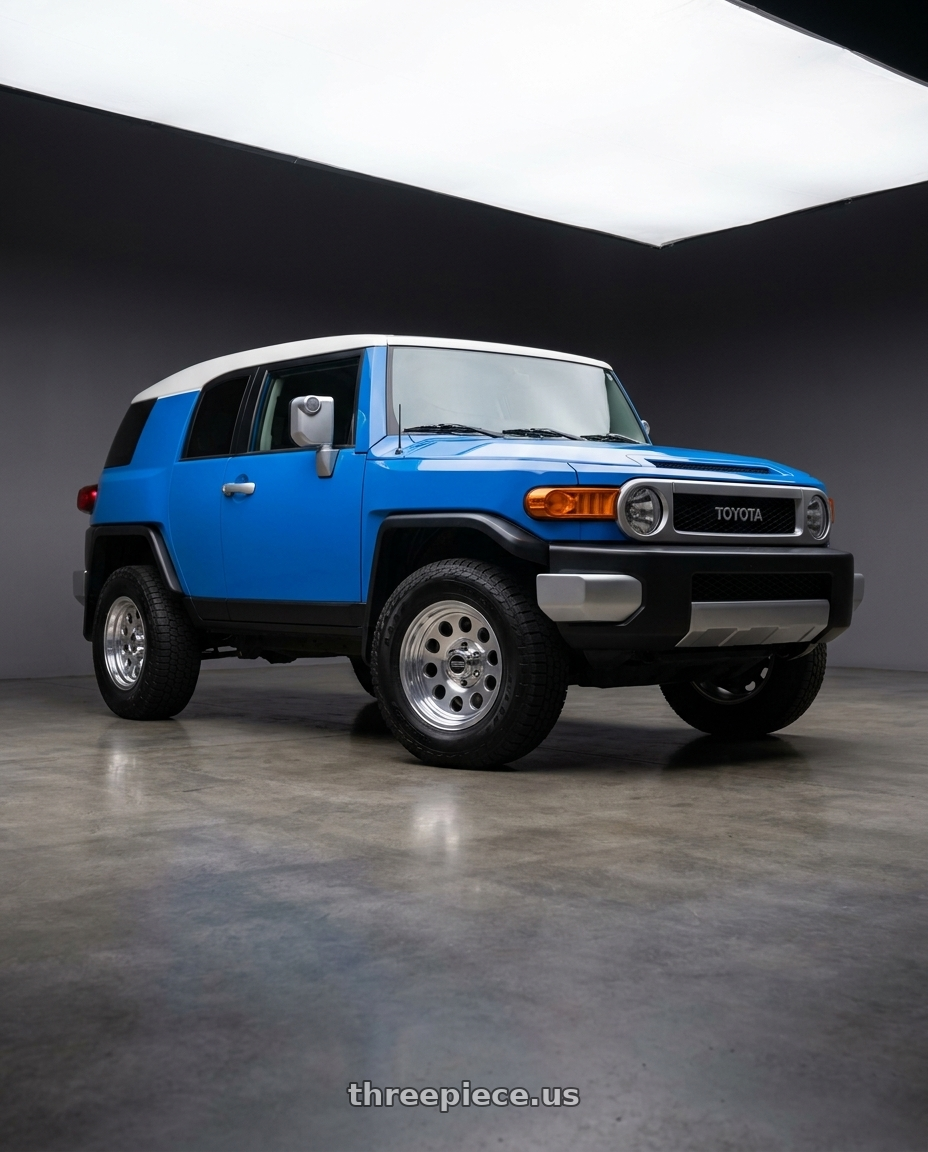 2007 Toyota FJ Cruiser with American Racing AR172 BAJA 5X139.7 17X9 -12 POLISHED wheels