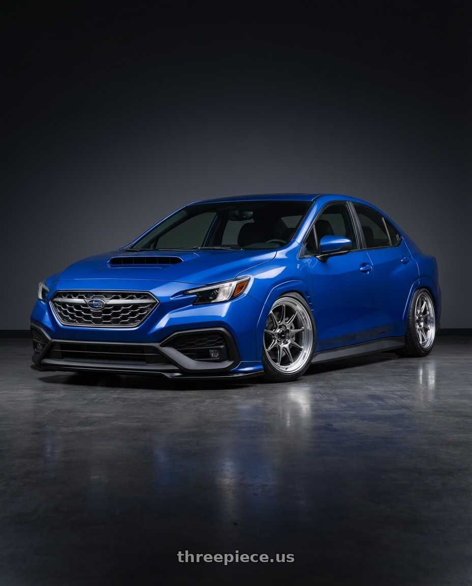 2024 Subaru WRX with Konig Countergram 5x114.3 19x9.5+25 Hyper Chrome / Machined Lip wheels