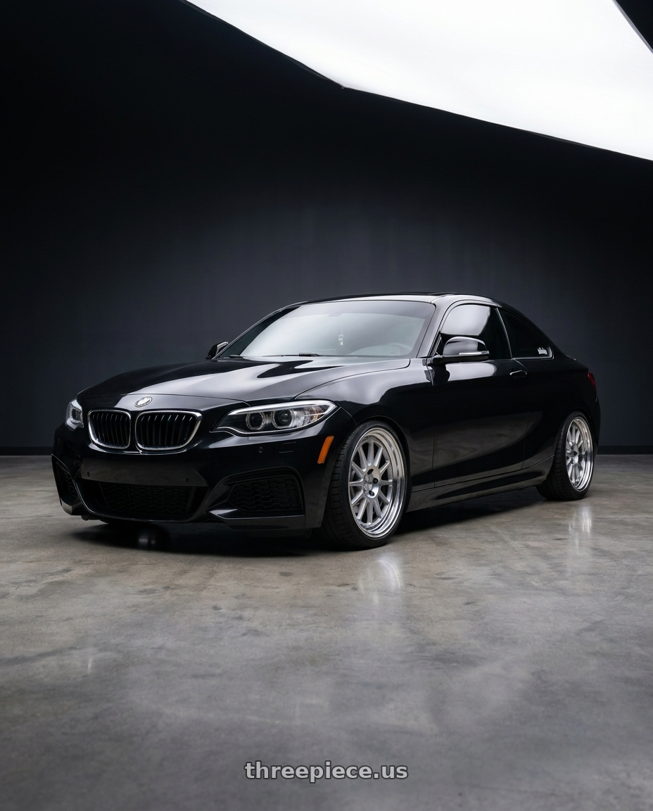 2015 bmw m235i with Work Seeker Fx 5x120 17x7.5+30 A Disk Matte Silver Polish wheels