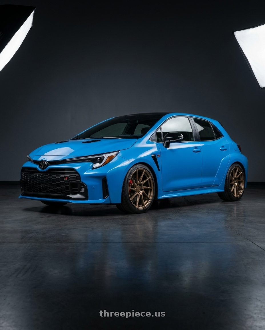 2024 Toyota GR Corolla with Aodhan AH09 5x114.3 18x9.5 +35 Matte Black wheels
