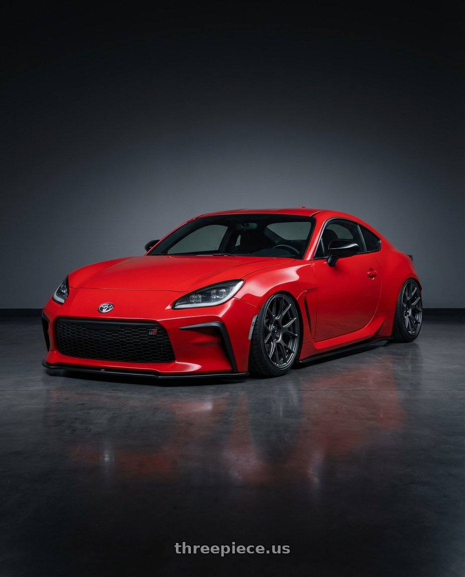 2024 Toyota GR86 with Konig Ampliform 5x114.3 18x8.5+35 Dark Metallic Graphite wheels