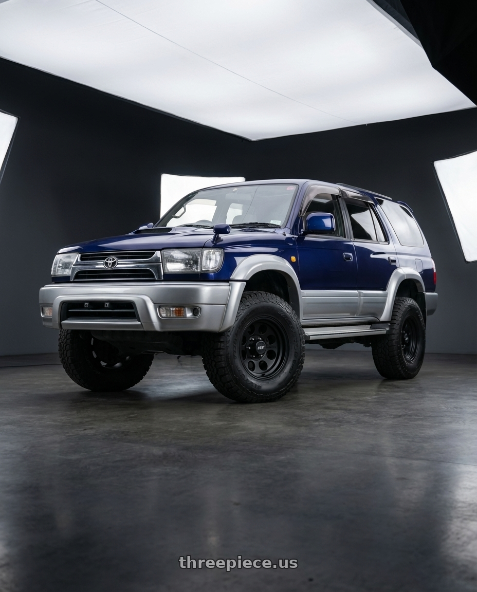 1996 Toyota Hilux Surf SSRG Blue with Mickey Thompson Classic III Black 6x139.7 17x9 -12 Matte Black wheels