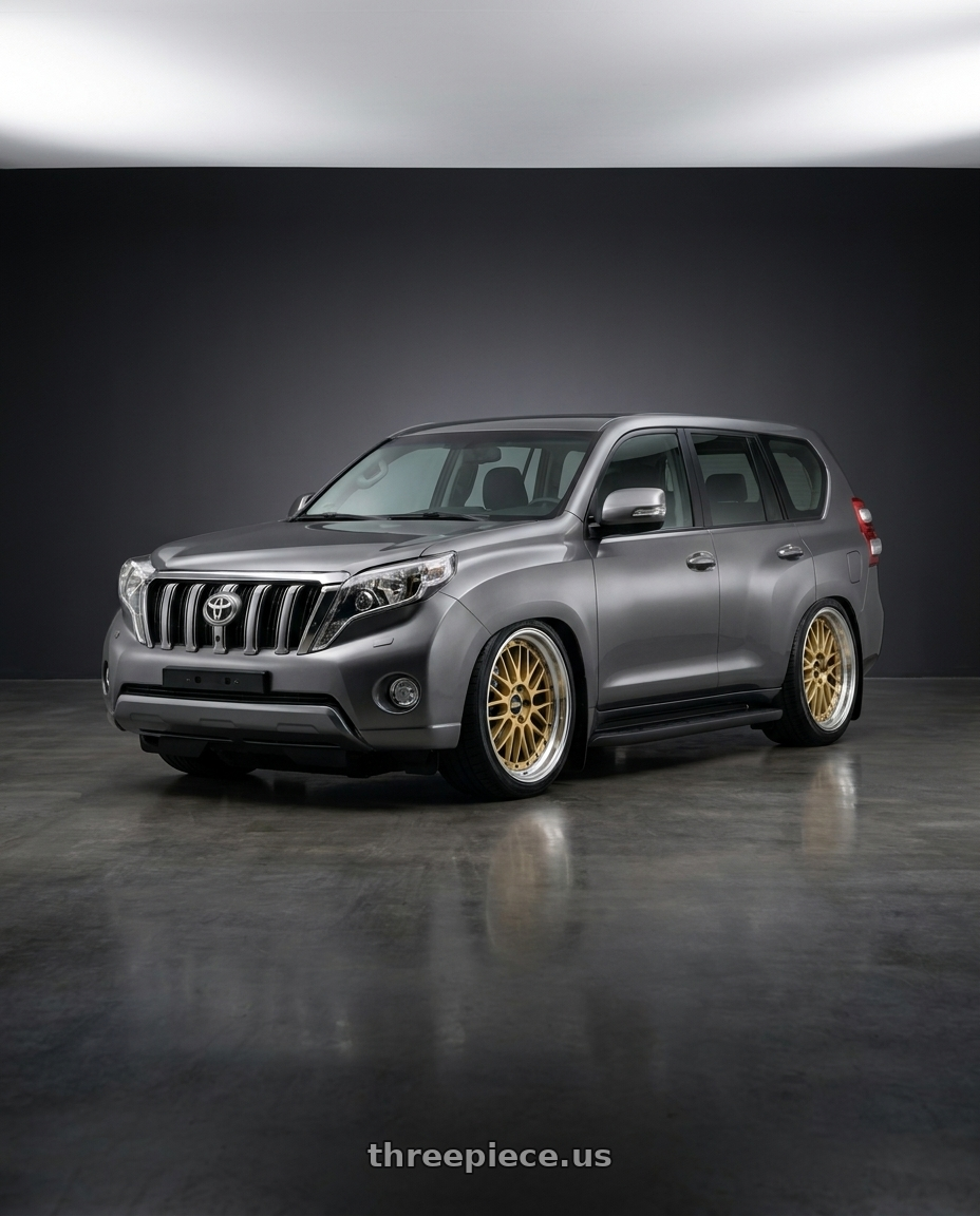 2017 Toyota land cruiser prado 150 with BBS LM 5x114.3 18x9.0+42 Gold wheels