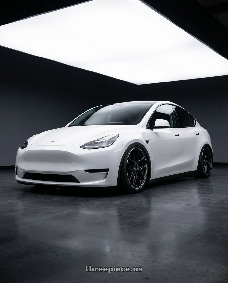 2024 Tesla Model Y with BBS CC-R 5x114.3 20x9.0+32 Satin Black wheels