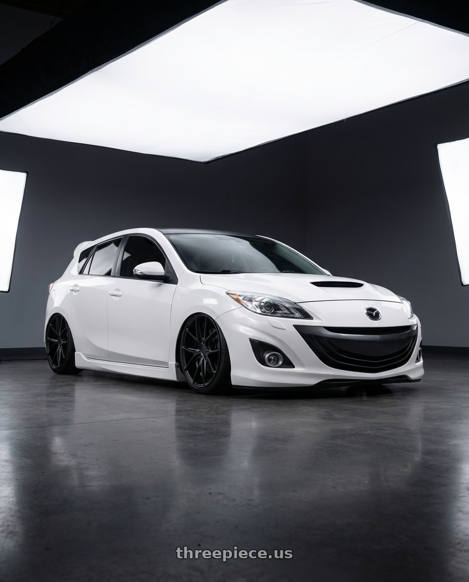 2012 Mazda Mazdaspeed3 with Niche 1PC M117 MISANO 5X114.3 18X9.5 +40 MATTE BLACK wheels