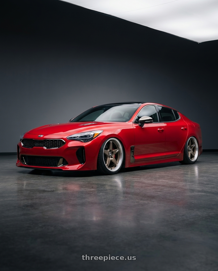 2022 Kia Stinger GT with ESR Wheels APEX SERIES AP5 5x114.3 19x8.5 +30 Matte Bronze wheels