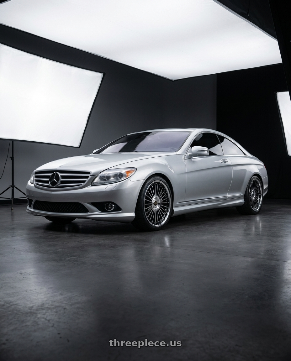 2010 Mercedes-benz CL550 with Work Emitz Black Polish 5x112 20x9.0 +38 wheels