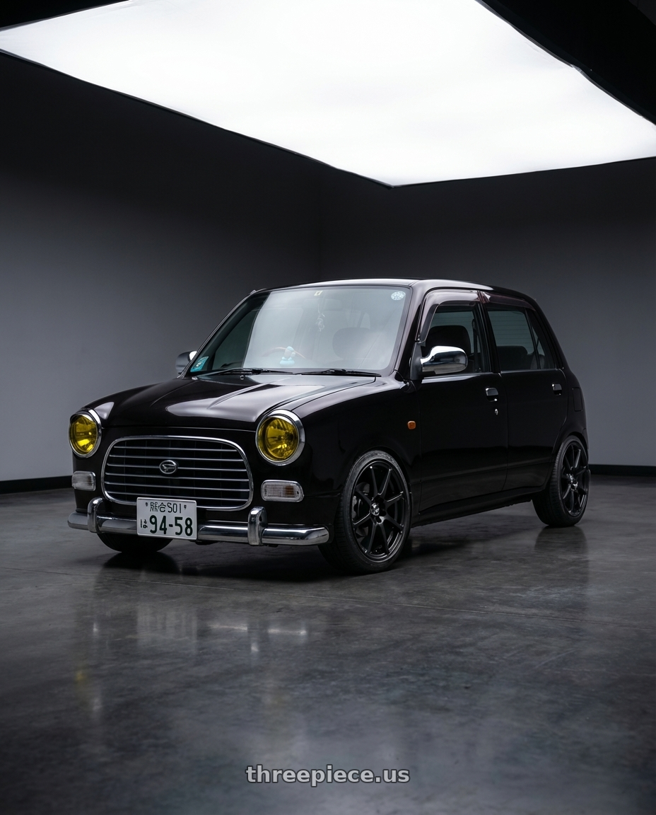 2000 Daihatsu Mira Gino  with Enkei EDR9 4x100/114.3 15x6.5+38 Black wheels