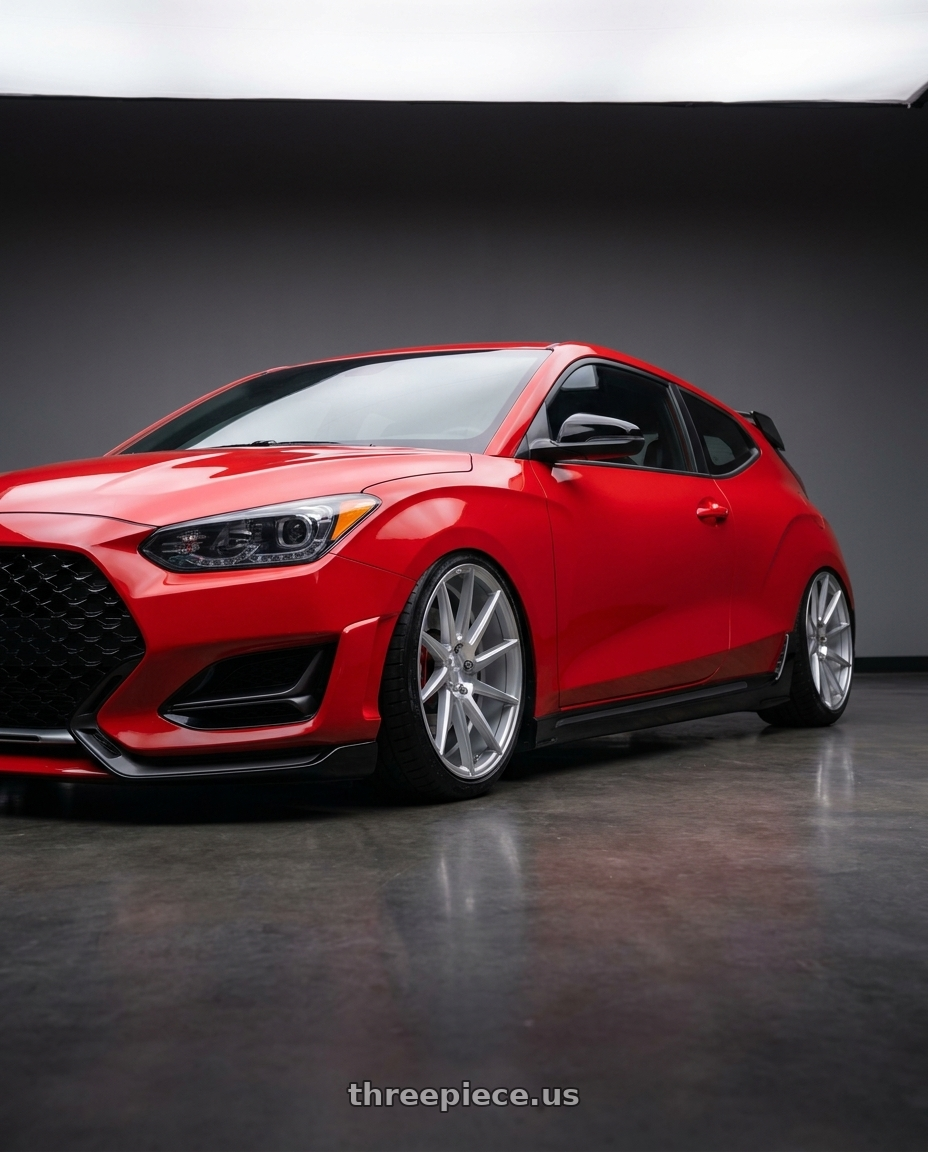 2022 Hyundai Veloster N with Niche 1PC M112 SURGE 5X114.3 19X8.5 +35 GLOSS SILVER MACHINED wheels