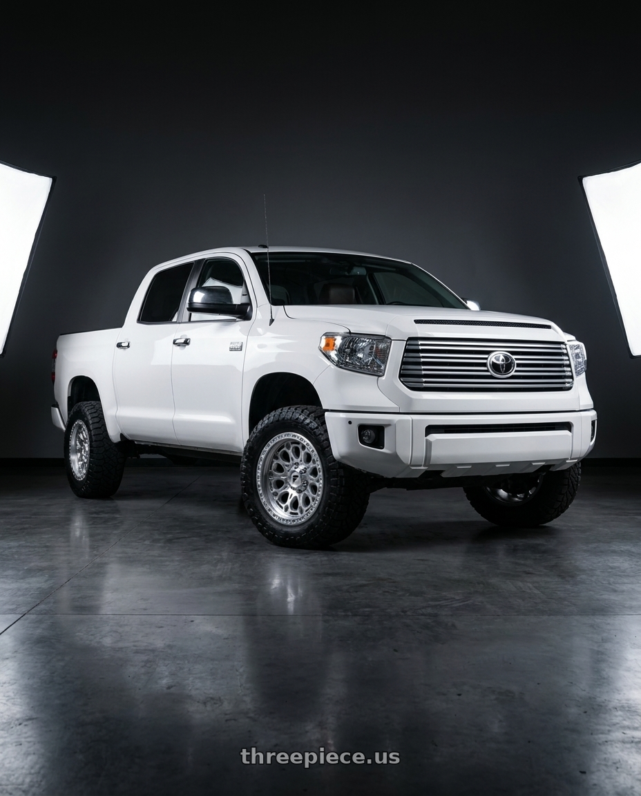 2016 toyota tundra platinum with Fittipaldi Offroad FT101MS 8x180 20x9 +18 Gloss Silver with Machined Face and Undercut wheels