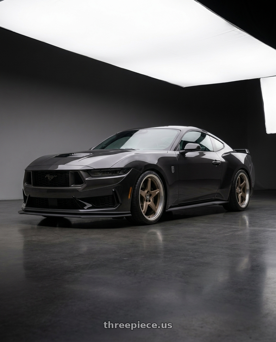 2025 Ford Mustang Gtd with ESR Wheels APEX SERIES AP5 5x114.3 18x10.5 +22 Matte Bronze wheels
