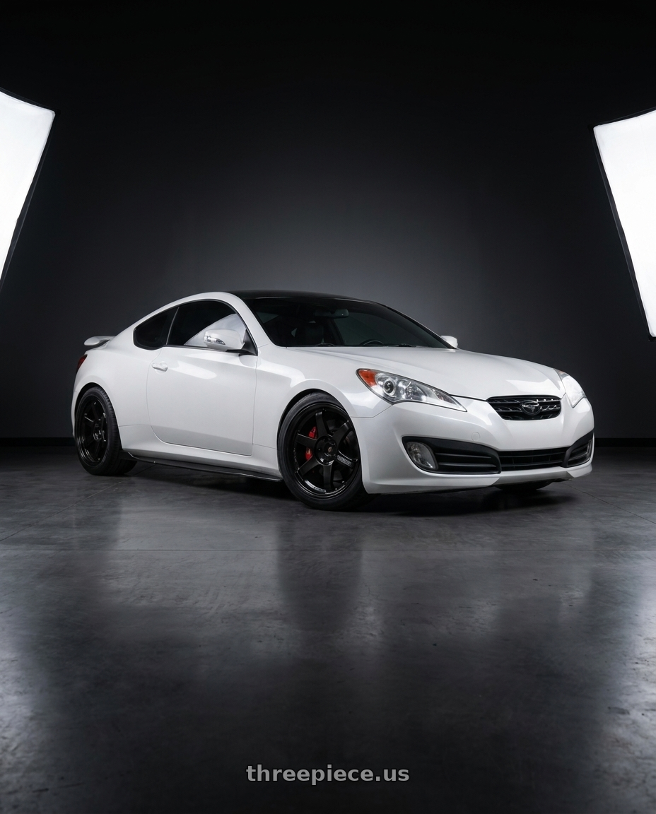 2010 Genesis coupe with Volk Racing TE37SL 5x114.3 19x10.5+12 Pressed Double Black wheels