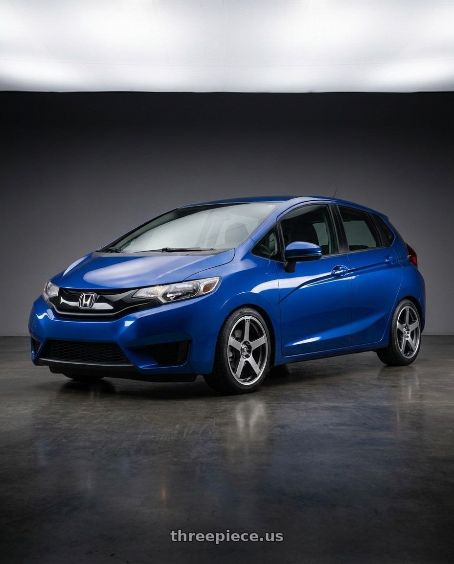 2018 Honda Fit with Motegi MR116 FS5 5X100/5X114.3 18X8 +45 DARK SILVER MACHINED FLANGE wheels