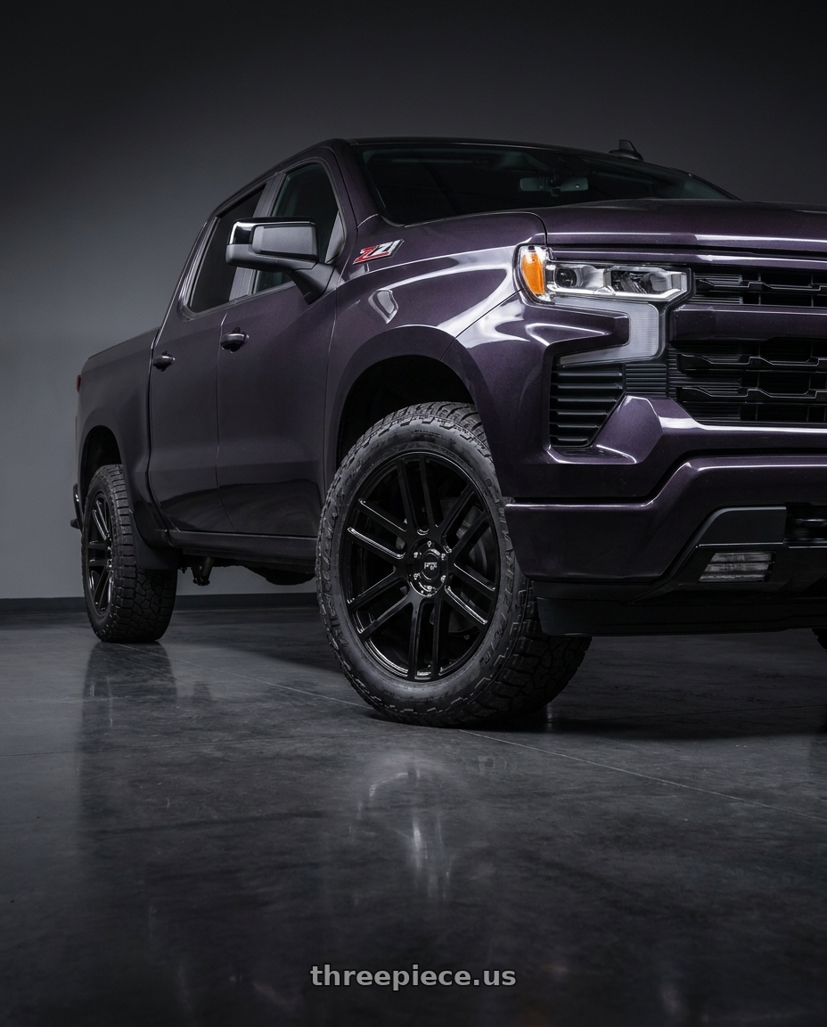 2023 Chevrolet Silverado 1500 with Niche 1PC M097 ELAN 6X139.7 20X9 +30 GLOSS BLACK wheels