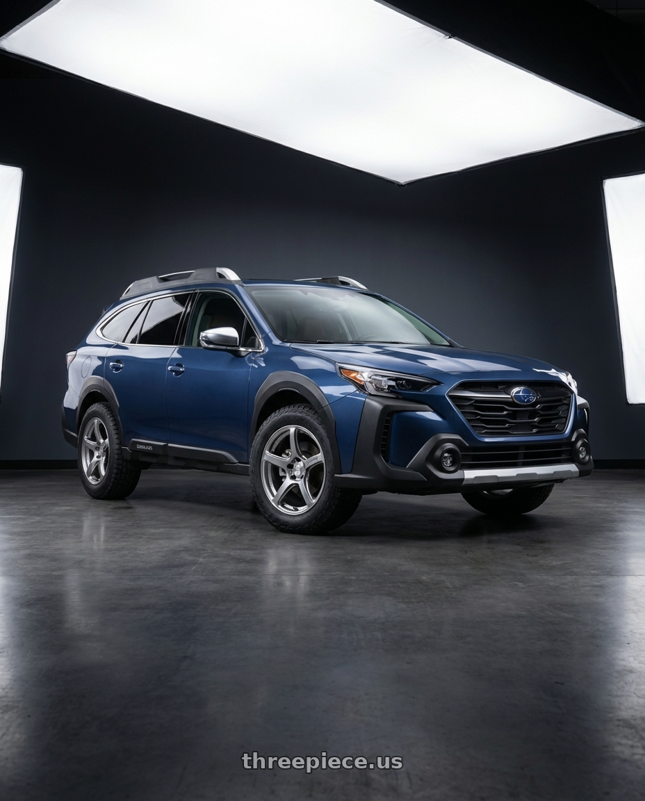 2025 subaru outback touring xt with Work Emotion T5r 5x114.3 18x7.5 +48 Glow Silver wheels