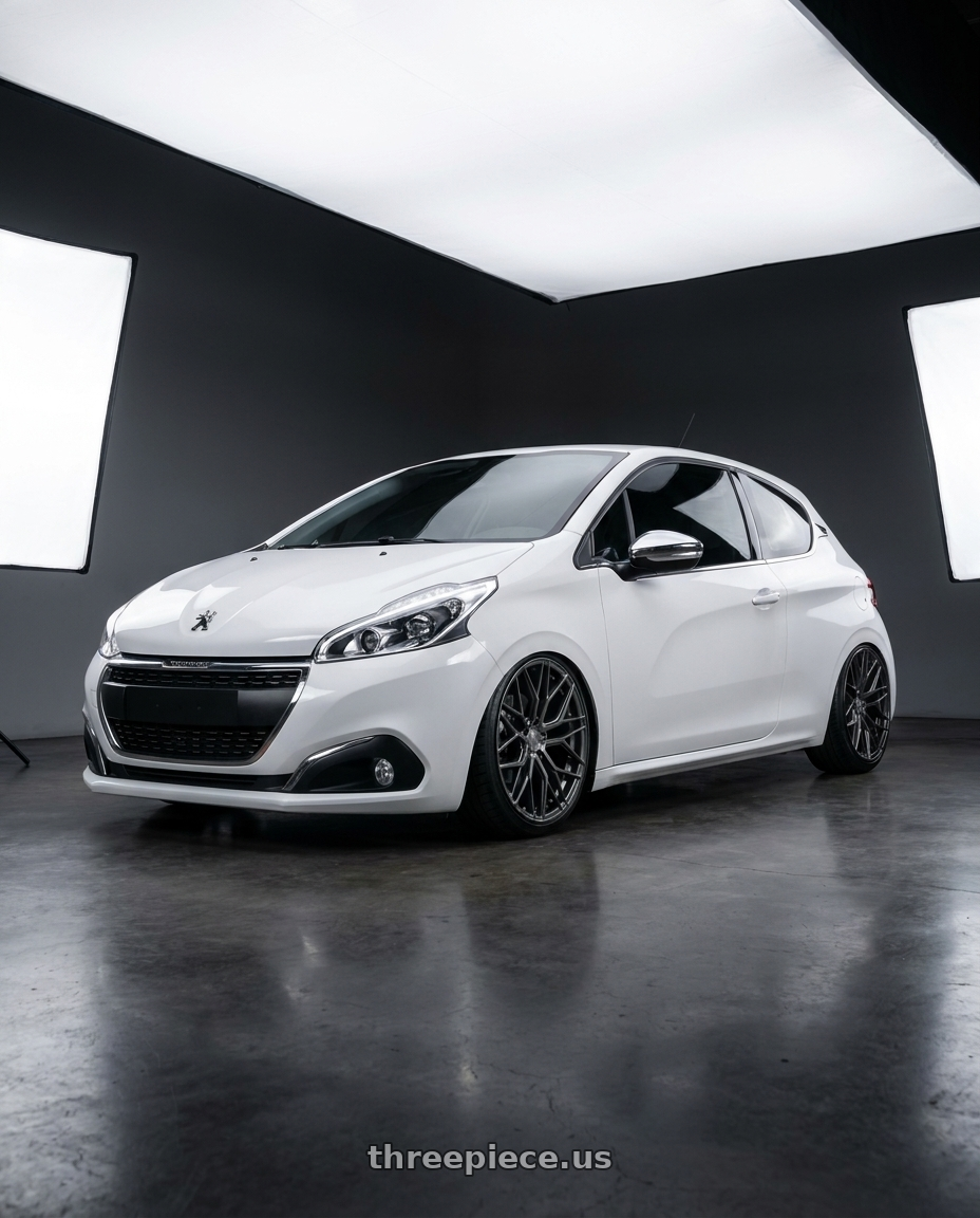 2017 PEUGEOT 208 with Avant Garde Wheels M520R 5X120 19x8.5 +34 Dark Graphite Metallic wheels