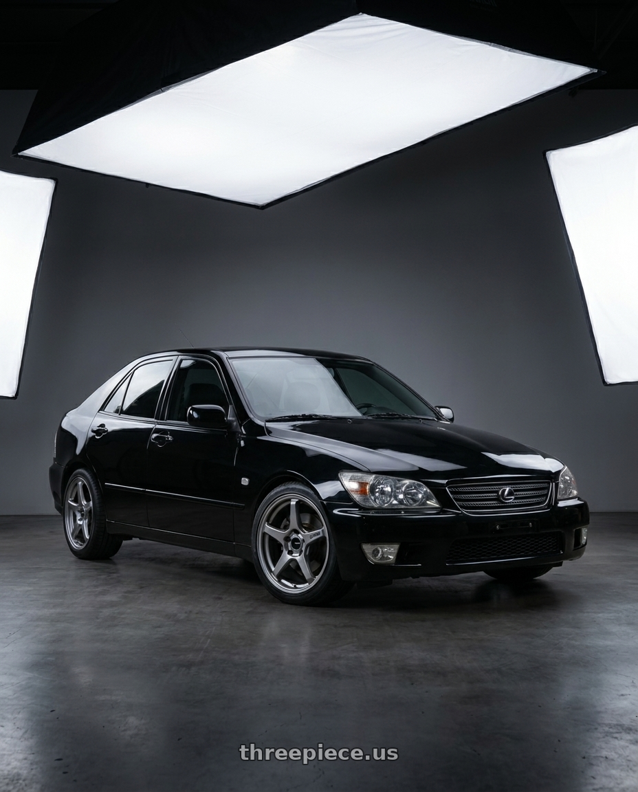 2003 Lexus IS 300 with Enkei TS-5 5x114.3 17x8+40 Storm Grey wheels