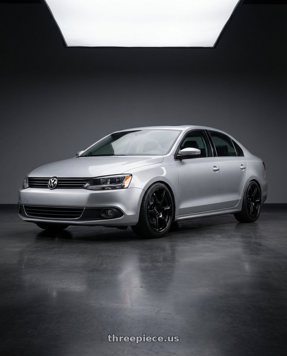 2016 Volkswagen Jetta GLI MK6 with Advan RGIII 5x112 18x8+42 Gloss Black wheels