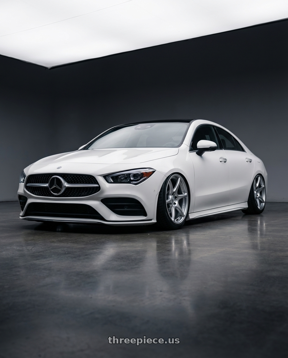 2023 Mercedes-Benz CLA C118 with Kansei K11S Tandem 5X112 19x10.5 22 Hyper Silver wheels