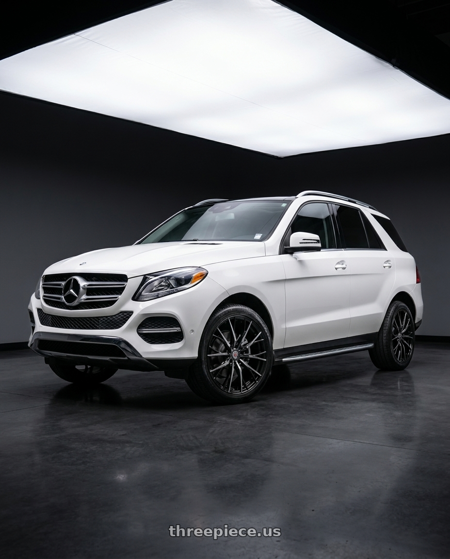 2018 mercedes gle350 with MARQUEE WHEELS M4409 5x114.3 20x8.5+35 BLACK / MACHINED wheels
