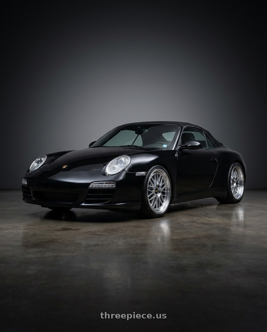 2012 Porsche 997 Cabriolet with BBS LM 5x130 18x11.0+56 Diamond Silver wheels