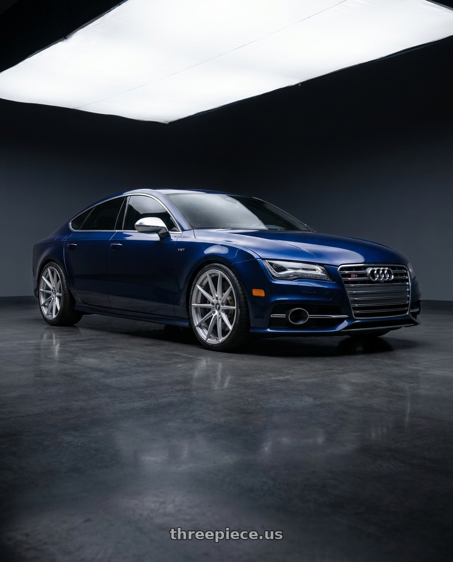 2014 Audi S7 Prestige with Fittipaldi 362S 5X112 20x10 +30 Brushed Silver wheels