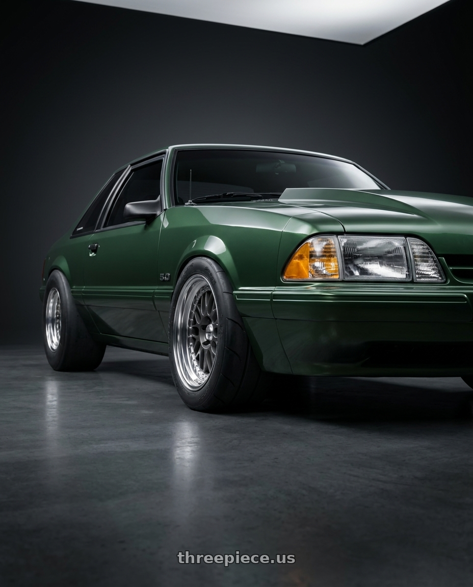 1990 ford mustang with Work Meister M1 3p 4x100 16x10.5+11 O Disk Matte Gunmetal wheels