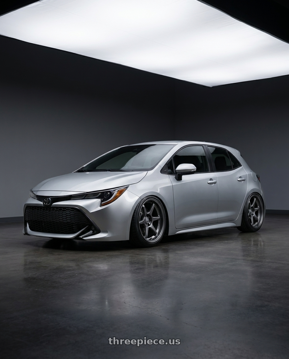 2019 Toyota corolla hatchback se with Kansei K11G Tandem 5X100 18x10.5 12 Gunmetal wheels