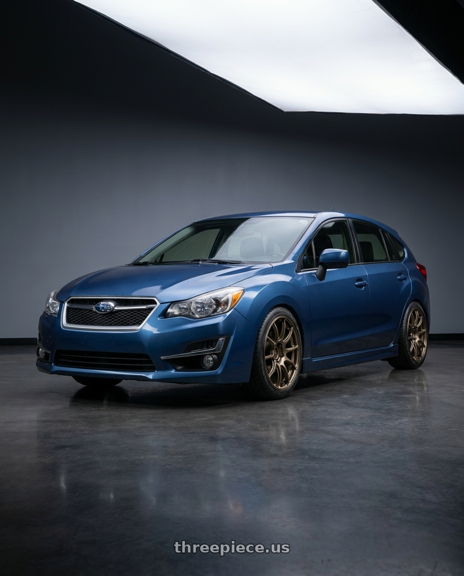 2016 Subaru Impreza  with Advan Racing RZII 5x100 18x8.5 +45 RACING BRONZE wheels