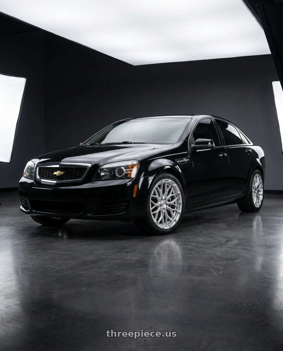 2014 Chevy caprice with DOLCE PERFORMANCE MAGARI 5x120 20x9 +35 Gloss Silver wheels