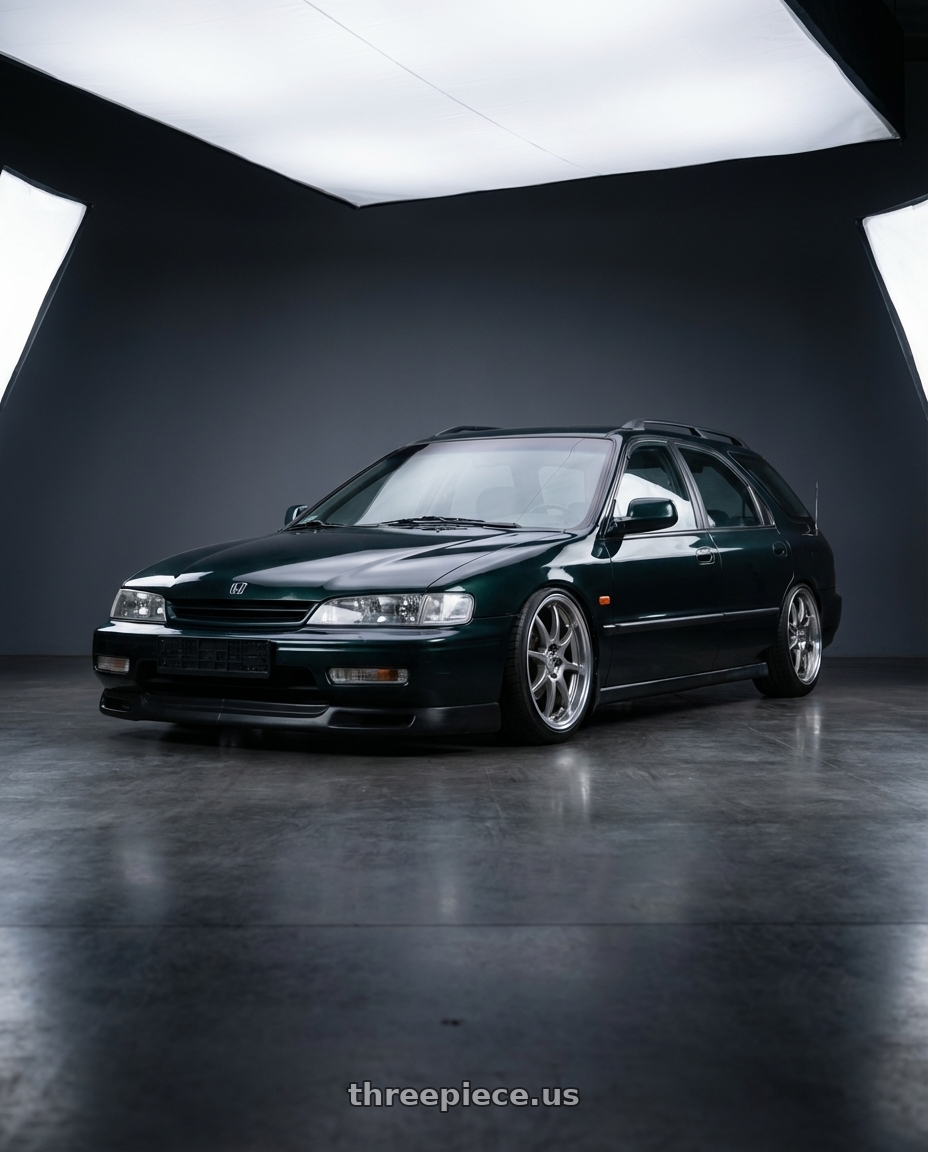 1995 Honda Accord 5 AERODECK  with Enkei J10 4x100/114.3 17x7+42 Silver w/ Machined Lip wheels