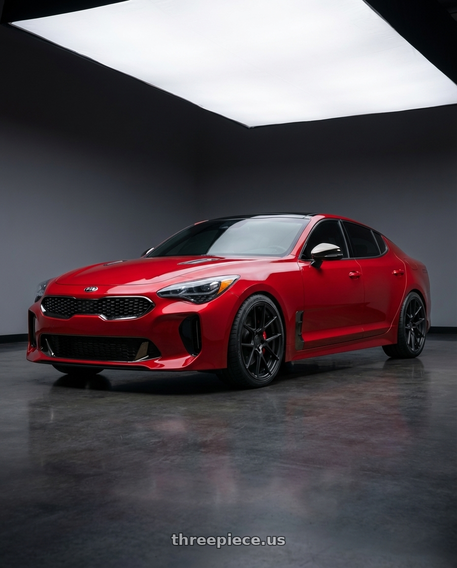 2022 Kia Stinger GT with Avant Garde Wheels M510 5X114.3 19x9.5 +40 Matte Black wheels
