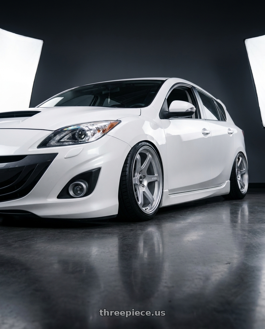 2012 Mazda Mazdaspeed3 with ESR Wheels APEX SERIES AP6 5x114.3 18x9.5 +22 Hyper Silver wheels
