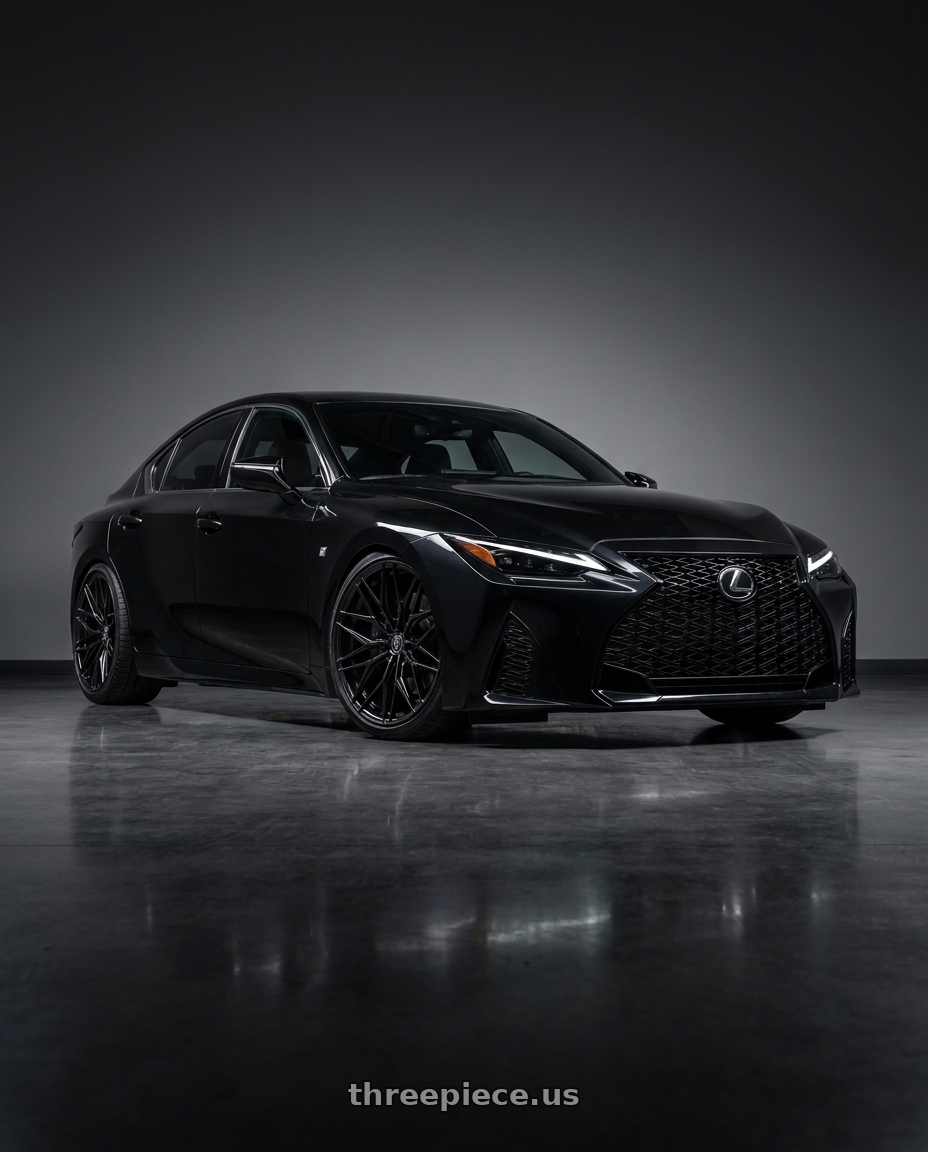 2025 lexus is350 f sport with Rohana RFX17 5x114.3 20x9+35 Gloss Black wheels